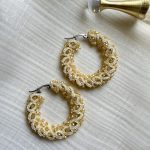 گوشواره حلقه کرم طلایی