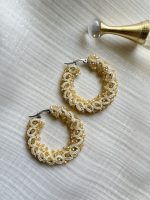 گوشواره حلقه کرم طلایی